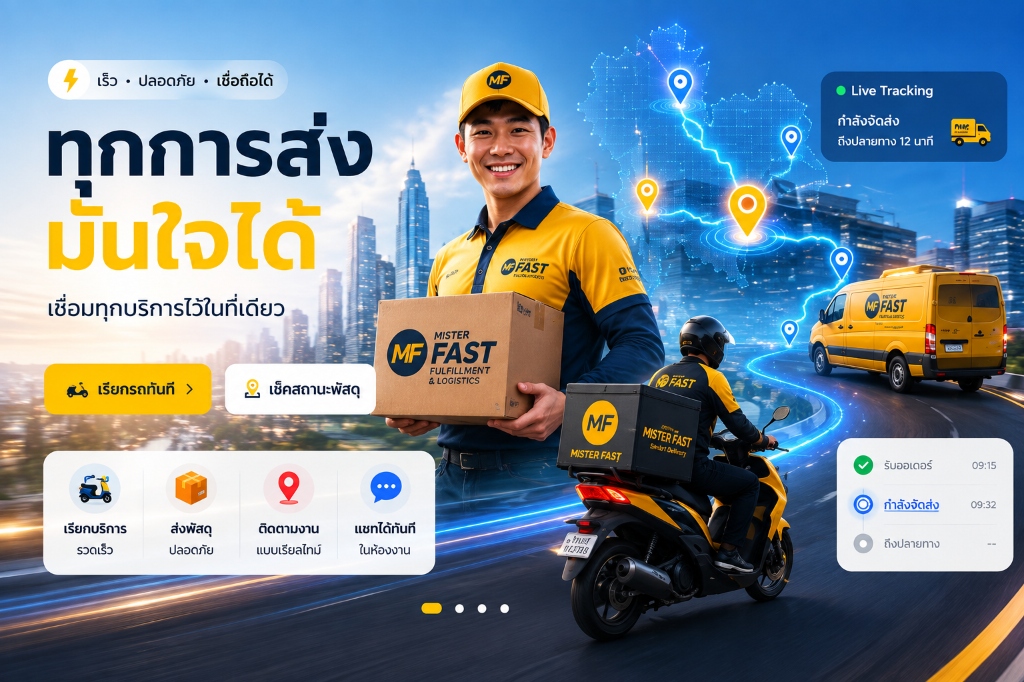 MISTER FAST — ทุกการส่ง มั่นใจได้ เชื่อมทุกบริการไว้ในที่เดียว